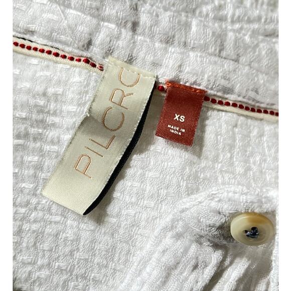 Anthropologie Pilcro  Classic Textured Style No. 4110317990117 white SIZE XS - Picture 4 of 15